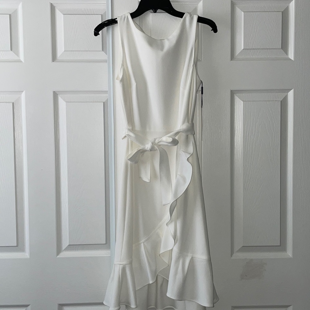 Calvin Klein White mid length dress